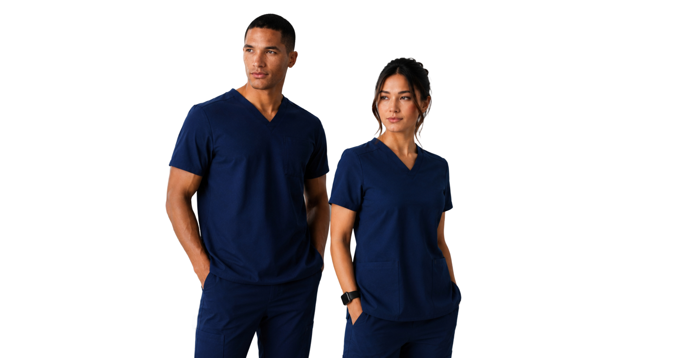 Modelos usando scrubs VestCare